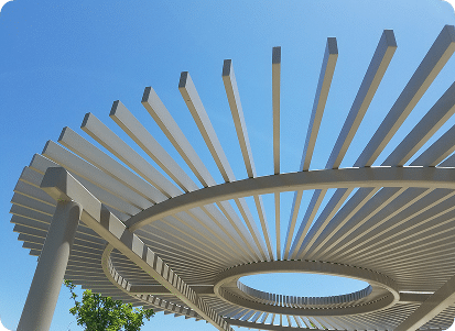 a structure with a circular design